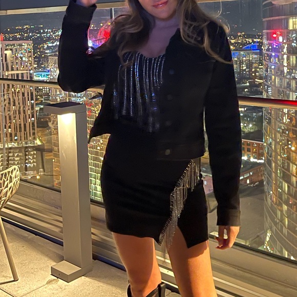 Black sweetheart Rhinestone Bodysuit - Picture 5 of 5